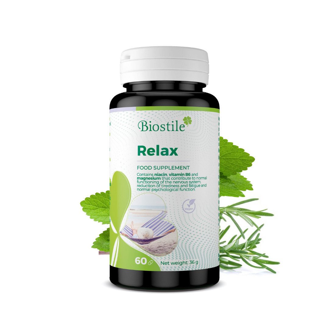 Biostile Zitronenmelisse mit Magnesium für Nerven und Entspannung Kapseln, 60 er 36 g, Mit B-Vitaminen, Zink und Biotin, 60 Kapseln