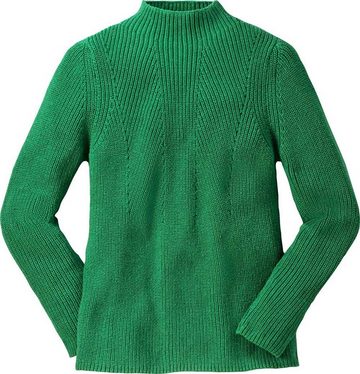 Emilia Parker Stehkragenpullover mit effektvollem Patentstrick