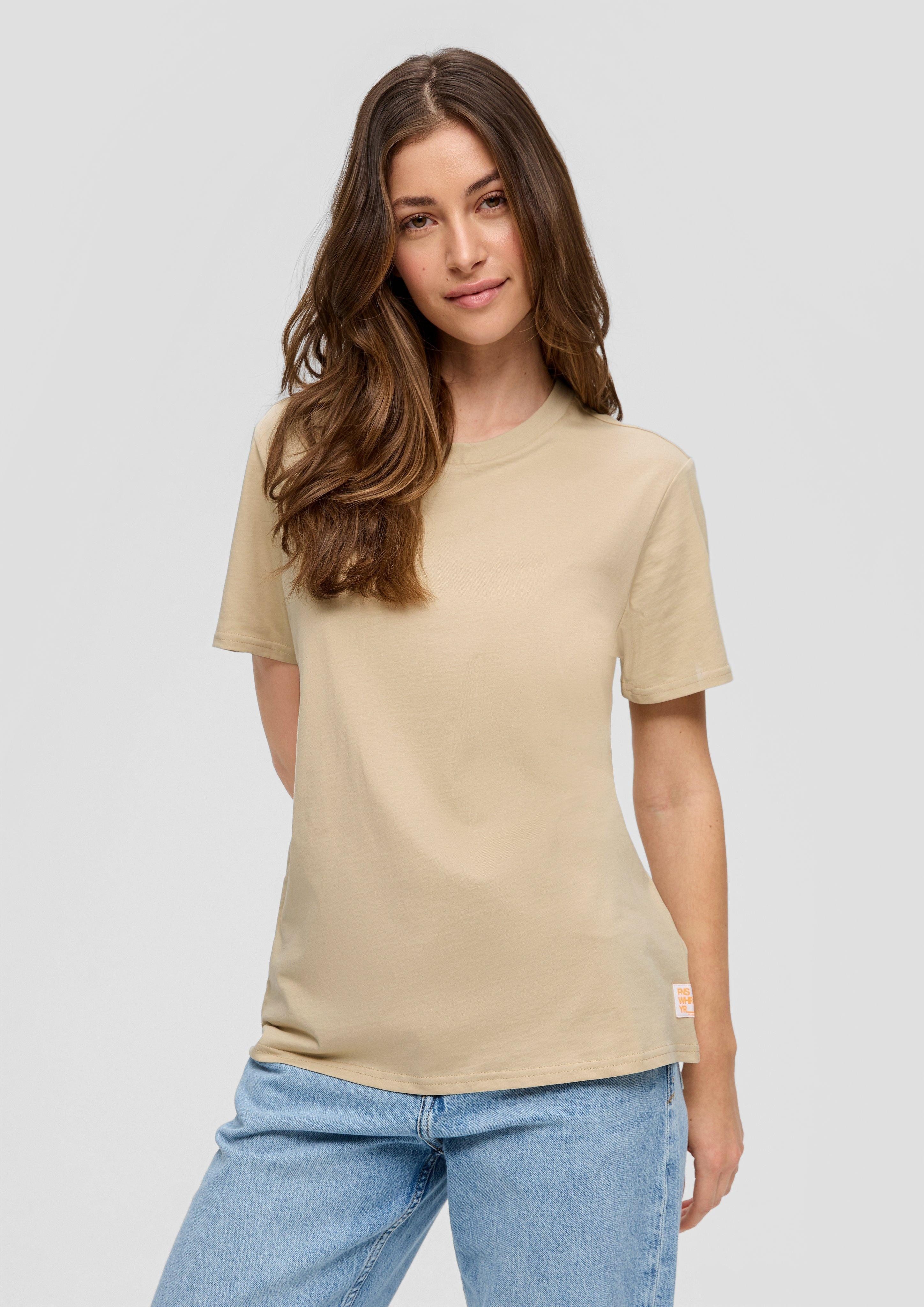 QS Kurzarmshirt T-Shirt aus weicher Baumwolle günstig online kaufen