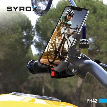 Syrox Fahrradhalter Syrox Fahrrad Halterung Handy Halter Motorrad e-Bike Smartphone (1-tlg)