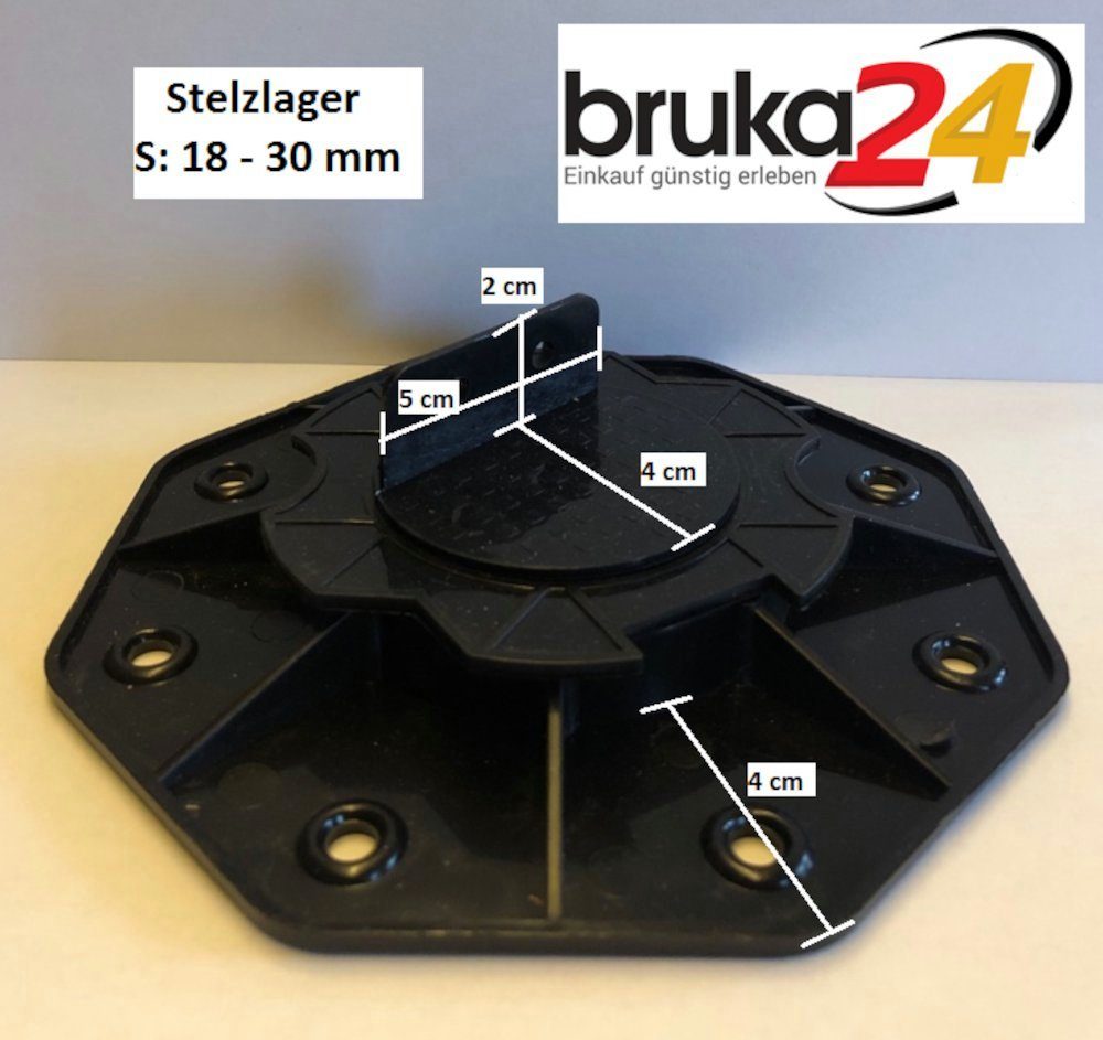 BruKa Stellfuß Höhenverstellbare Stelzlager Stellfüße Verstellfüße Stellfuß, Balkenlager