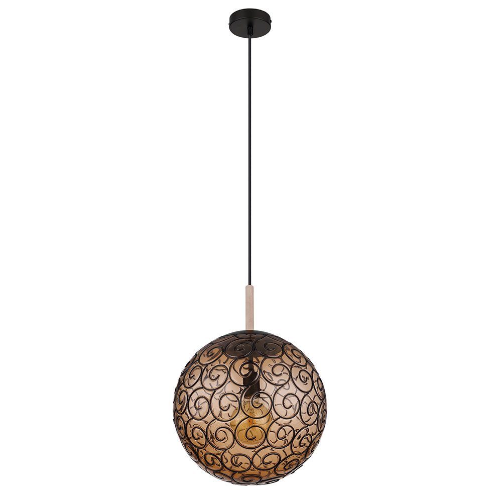 GLOBO LIGHTING Hängeleuchte, Leuchtmittel nicht inklusive, Pendelleuchte Hängelampe Esstischleuchte antik Glas Wohnzimmerleuchte