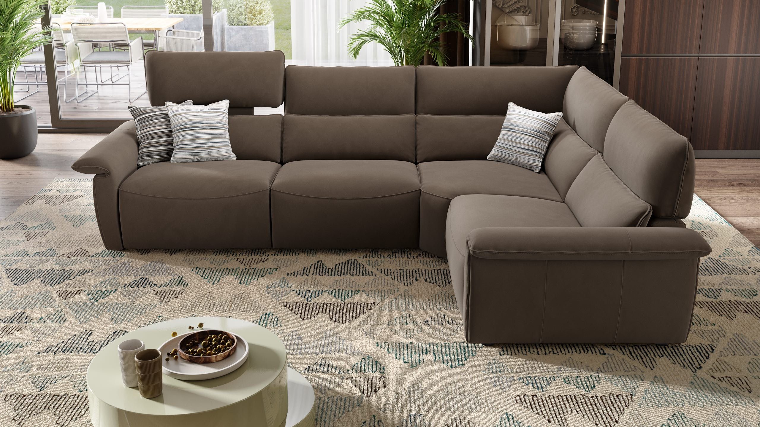 Sofanella Ecksofa Stoff MERIDA, Eckcouch, Ecksofa, Sitzecke, Polsterecke, Stoff Sofas, Stoffsofa