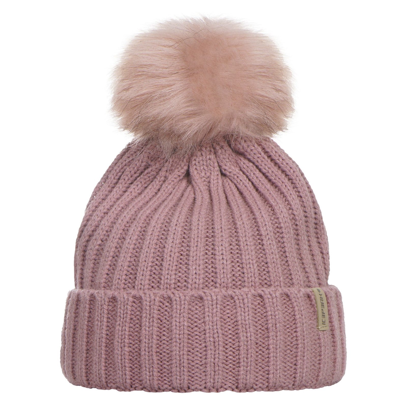Icepeak Bommelmütze Mütze Hazen mit abnehmbarer Kunstfellbommel