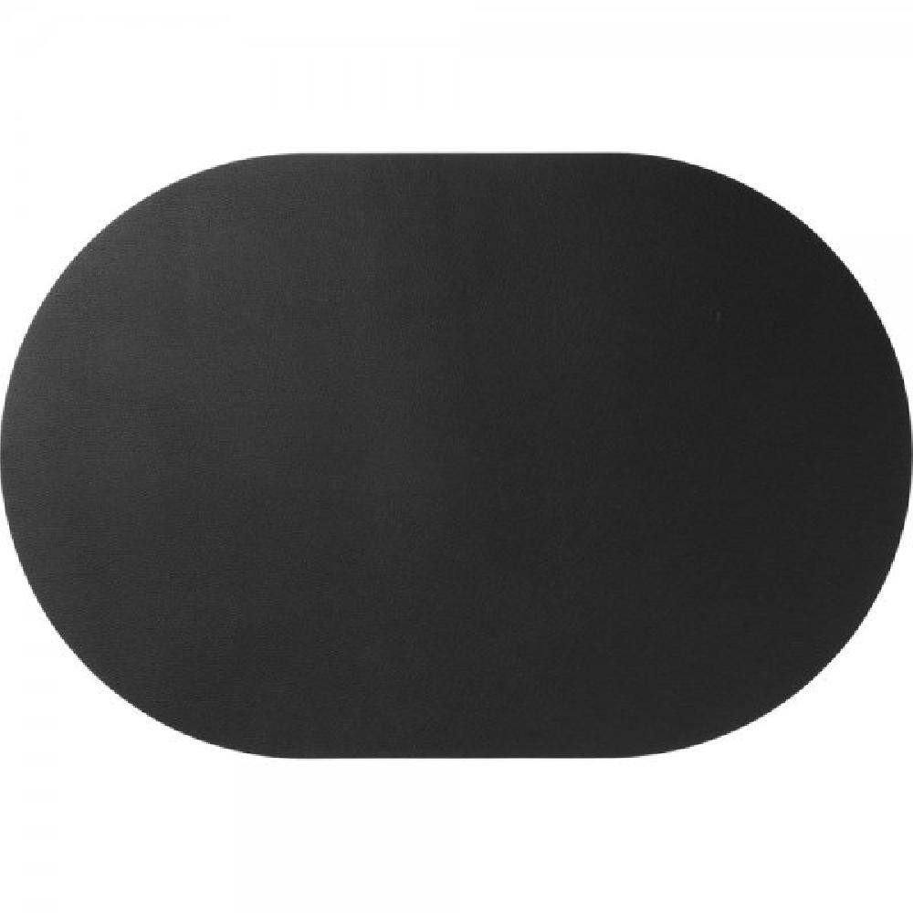 ASA SELECTION Platzset Asa Tischset Oval Lederoptik Schwarz Matt (49,5x33 cm)