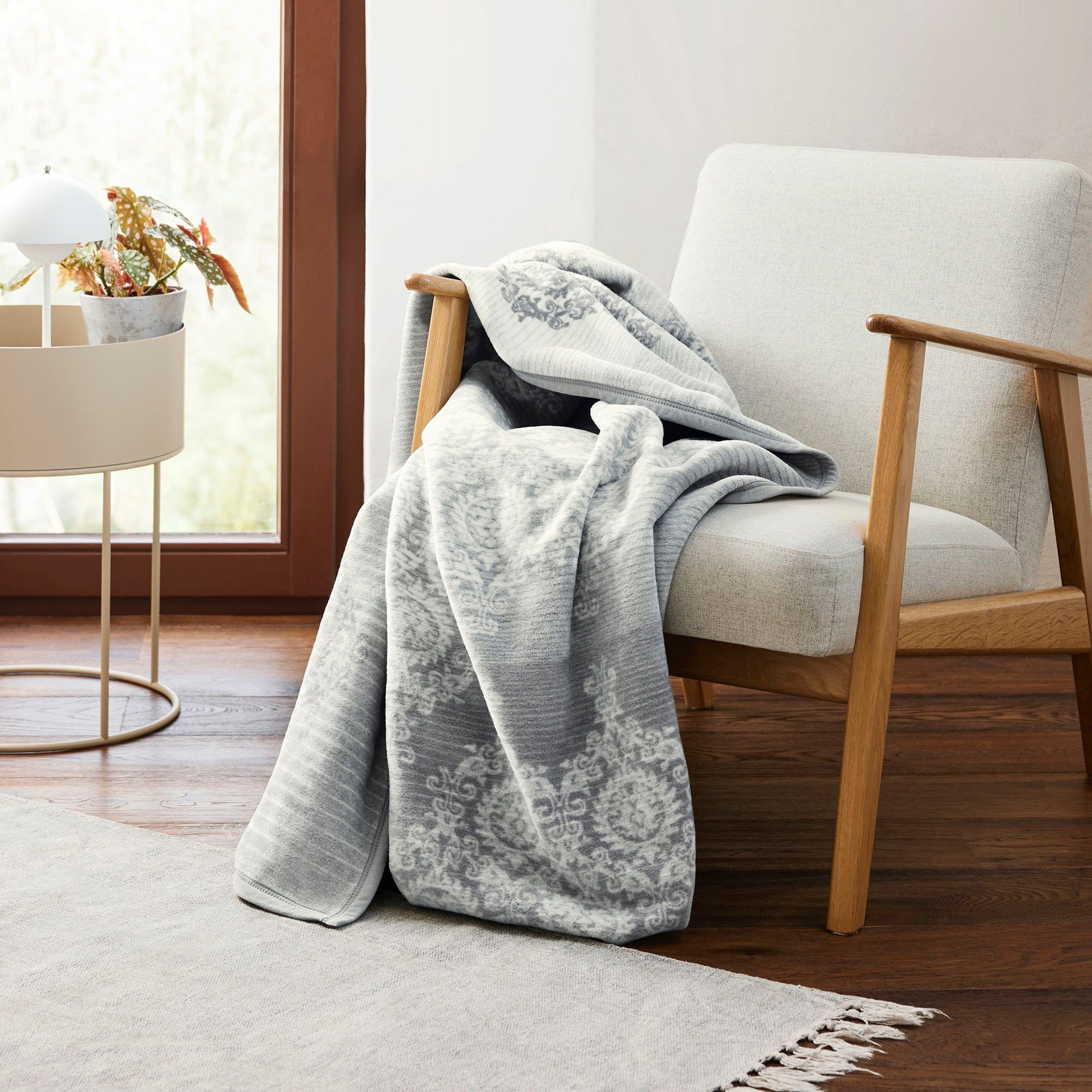 Wohndecke Jacquard Decke Mogila, IBENA, mit edlen Ornamenten günstig online kaufen