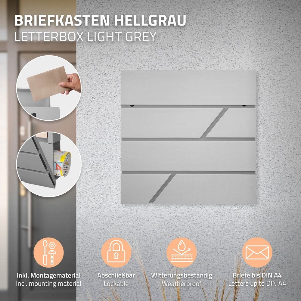 ML-DESIGN Standbriefkasten Briefkasten Postkasten mit Zeitungsfach, günstig online kaufen