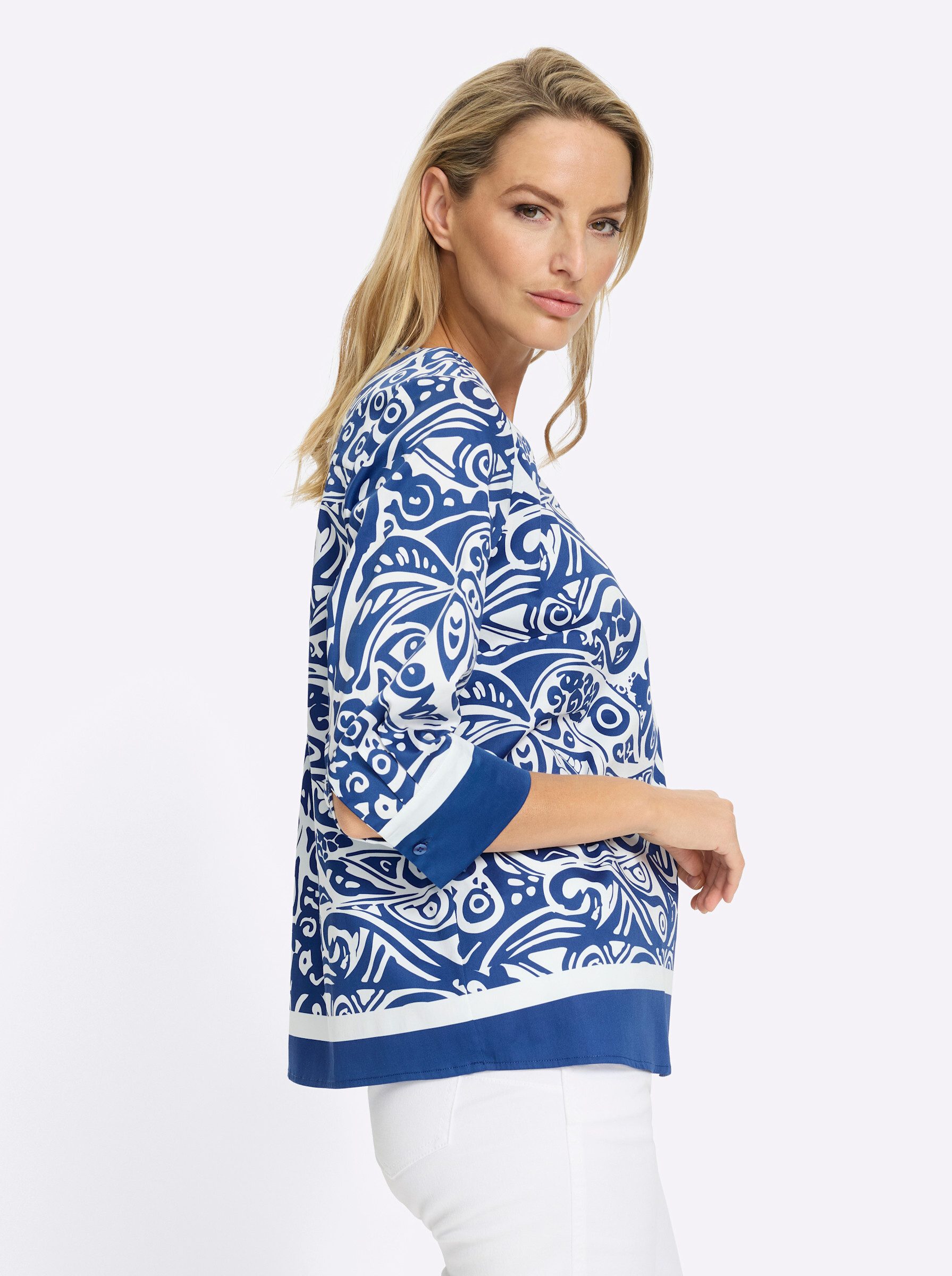 heine Klassische Bluse Druckbluse 3/4-Arm