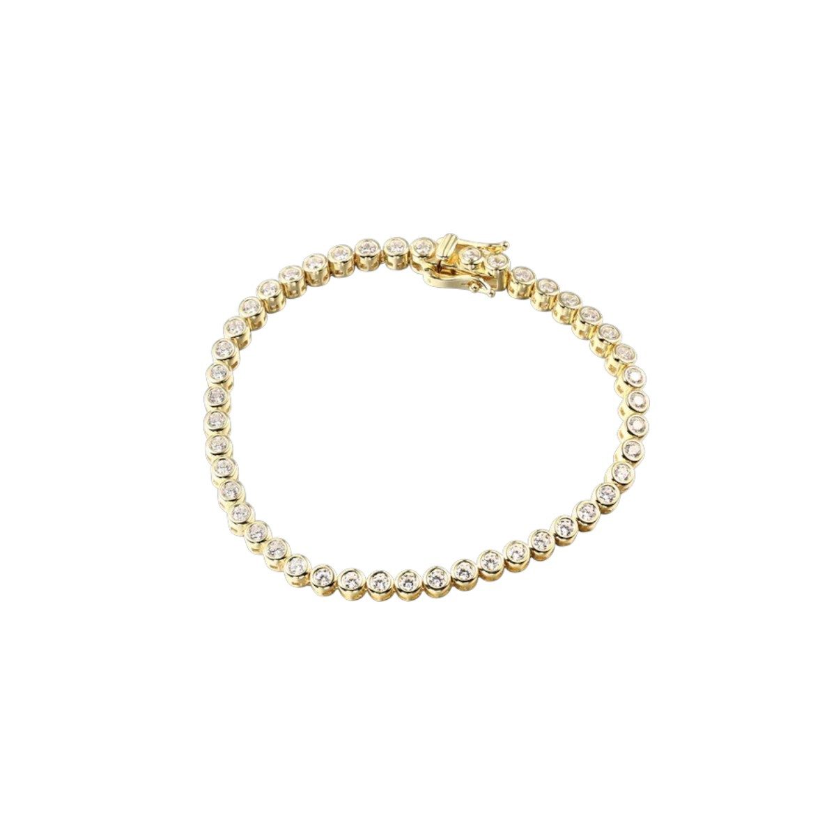 XENOX Tennisarmband Tennisarmband Venice Silber 18k Vergoldet 18,5 cm XS91967G/L