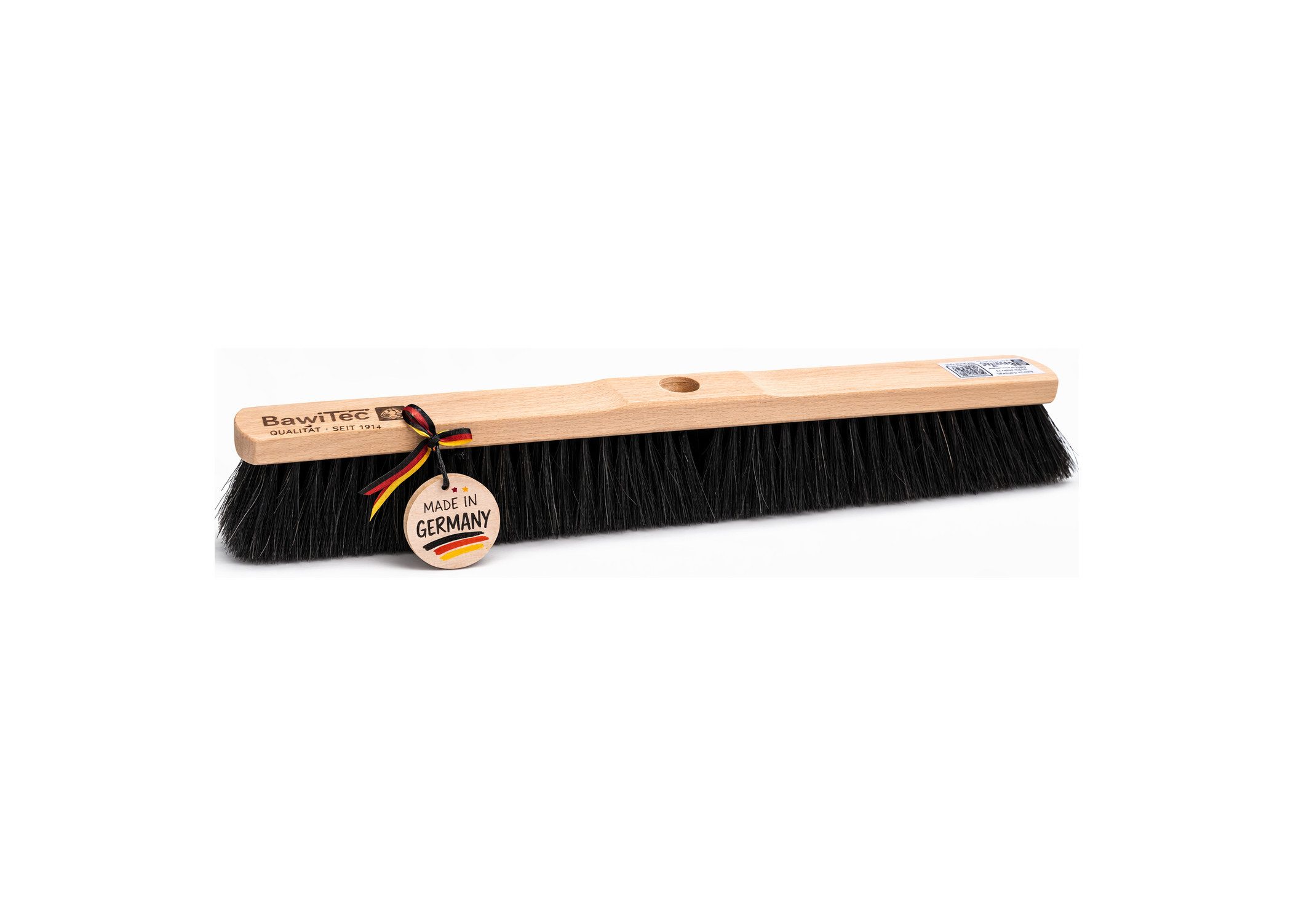 BawiTec Straßenbesen Sehr weicher feiner Rosshaar-Naturhaar Besen Stielloch Rosshaarbesen, Fliesen, Laminat, Vinylböden, Parkett, Holzböden, PVC-Böden, sehr weich