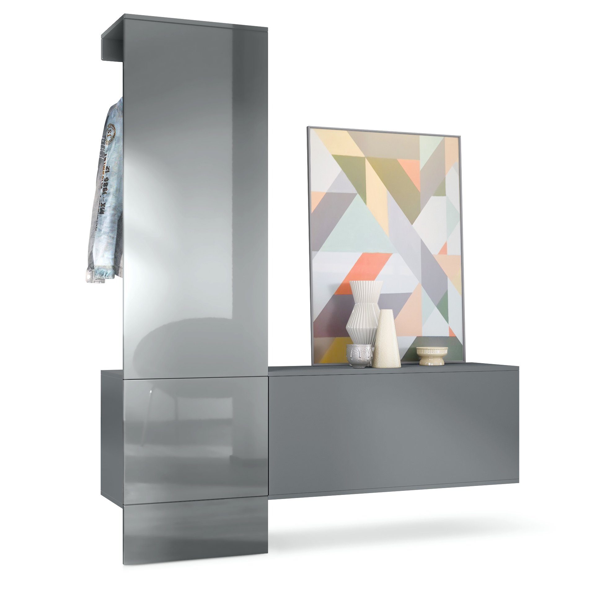 Vladon Garderoben-Set Carlton Set 4, (Wandgarderobe bestehend aus, 1 Paneel günstig online kaufen