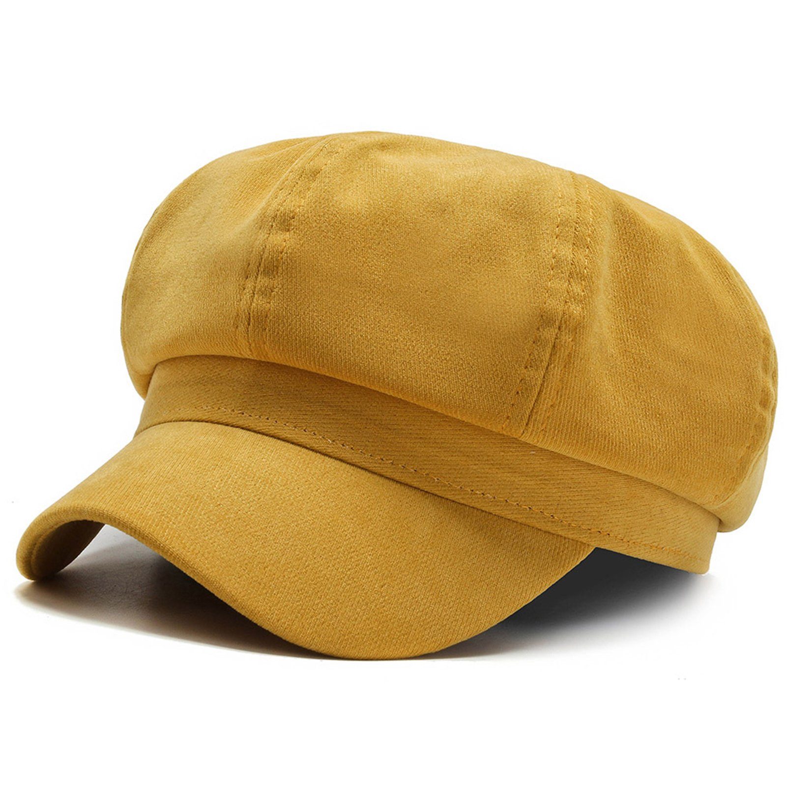 Modischer Mehrzweck-Freizeit-Baskenmütze, Blusmart Baskenmütze Tragbar Gelb Hut,