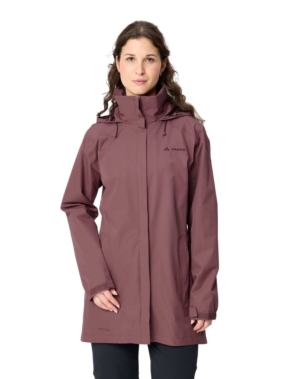 VAUDE Regenjacke Women's Escape Parka sportlicher Stil, wasser- und winddicht, atmungsaktiv