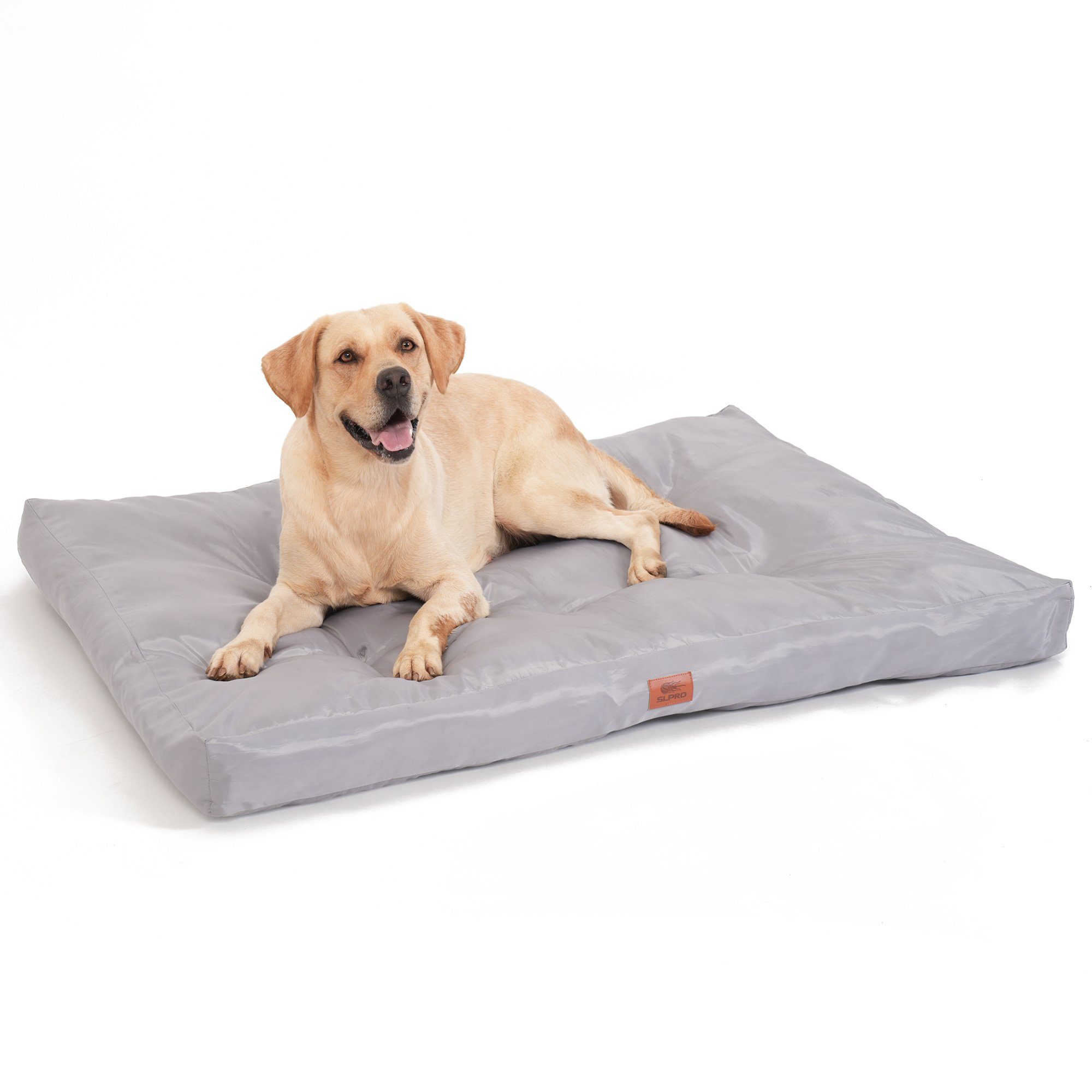 SLPRO Tierbett Hundebett wasserabweisend Hundekissen für kleine & große Hunde grau, aus 100 % Oxford Gewebe und dicker weicher PP Wolle Füllung, wasserdicht, atmungsaktiv, orthopädisch, M - XXL