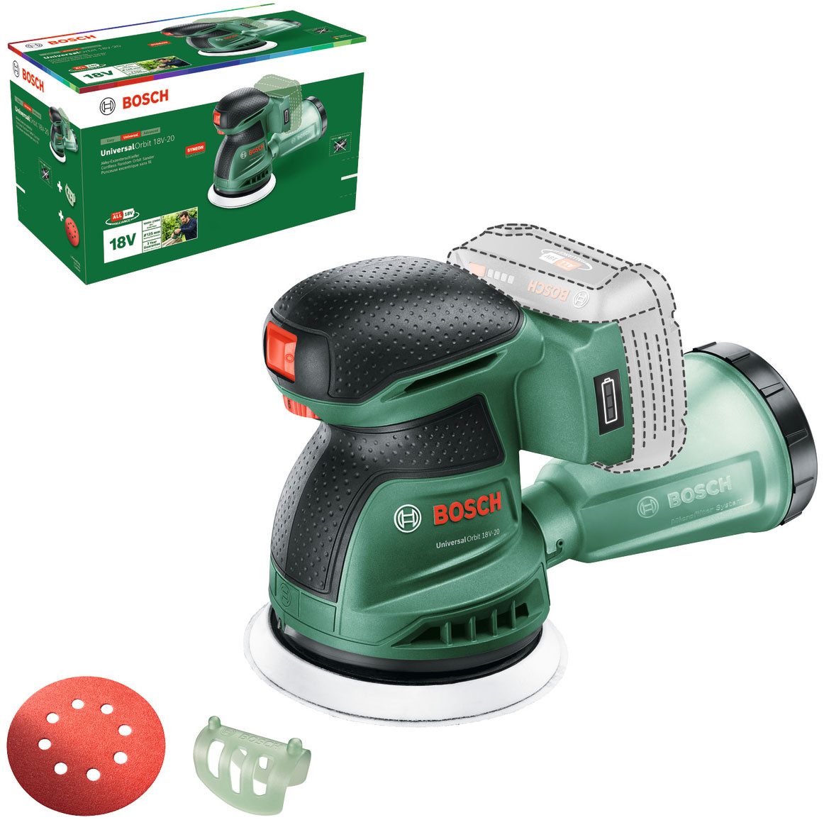 Bosch Home & Garden Akku-Exzenterschleifer »UniversalOrbit 18V-20«, ohne Ak günstig online kaufen