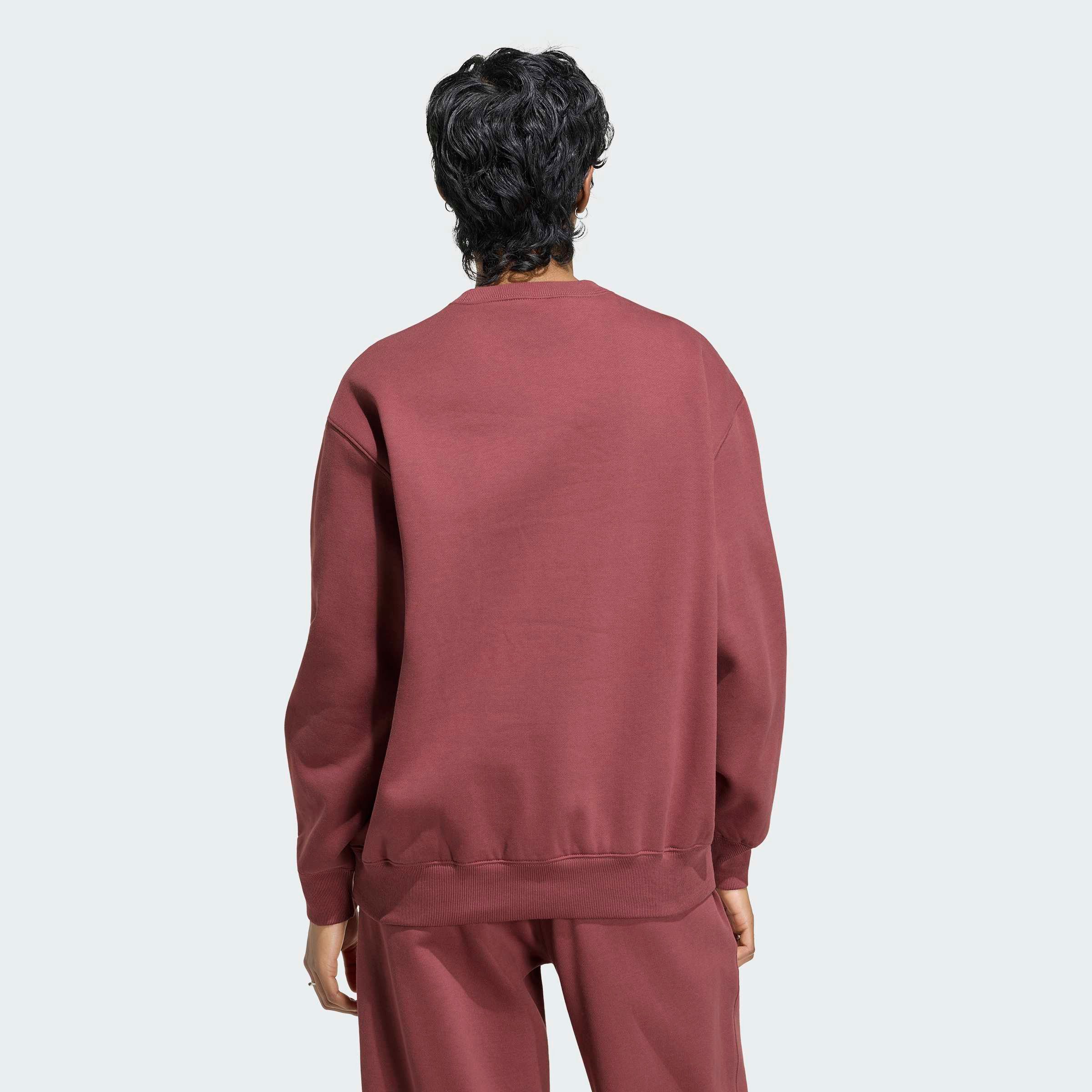 adidas Originals Sweatshirt ESS FL CRW OS mit Rundhalsausschnitt, ohne Verschluss, in normaler Schnittform