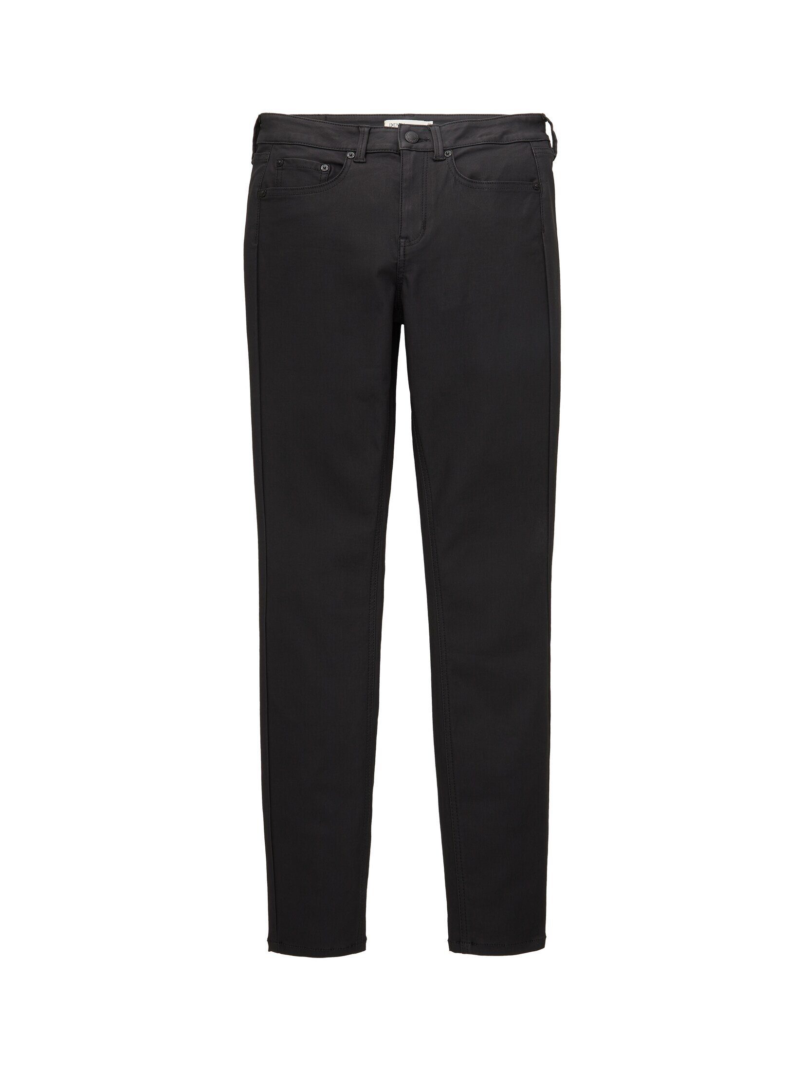 Extra TAILOR black coated Nela Skinny Jeans TOM Denim Jeans Gerade denim