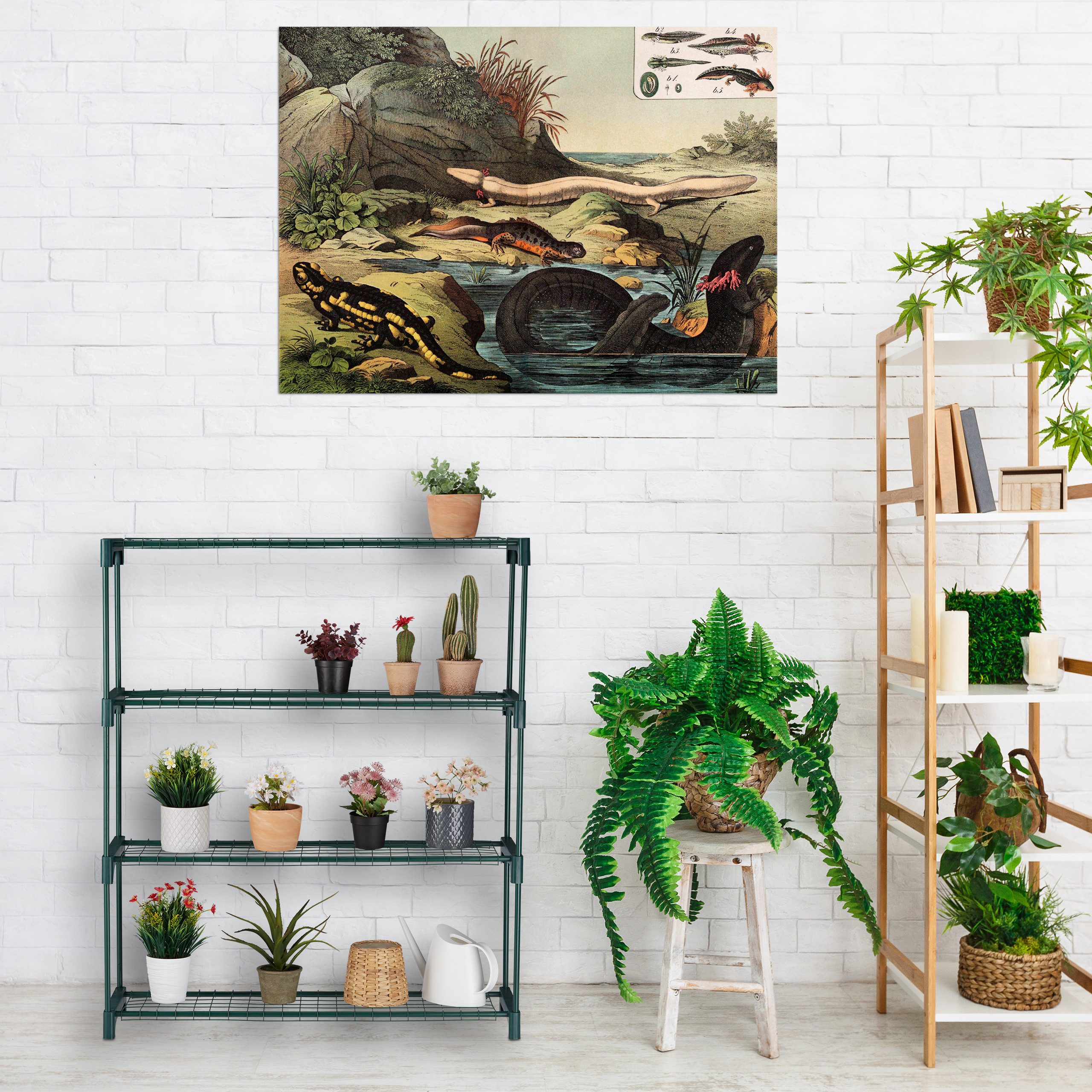 relaxdays Blumenständer Pflanzenregal mit 4 Ablagen günstig online kaufen