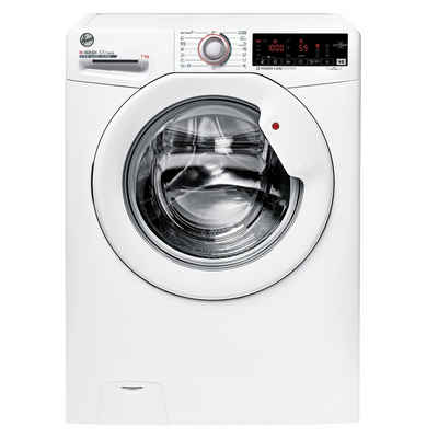 Hoover Waschmaschine H-WASH300 Plus H3W4 37TXME/1-S, 7,00 kg, 1300 U/min, NFC-Technologie, Spezielle Extra Care-Programme zur Wäschepflege