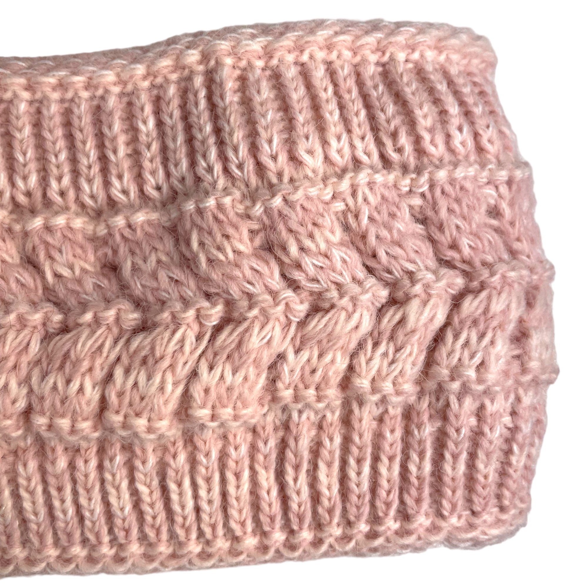 Taschen4life Stirnband Mädchen & Damen Strick- Stirnband AZ1920-PC Fleece Innenfutter, Zopfmuster, Bandeau