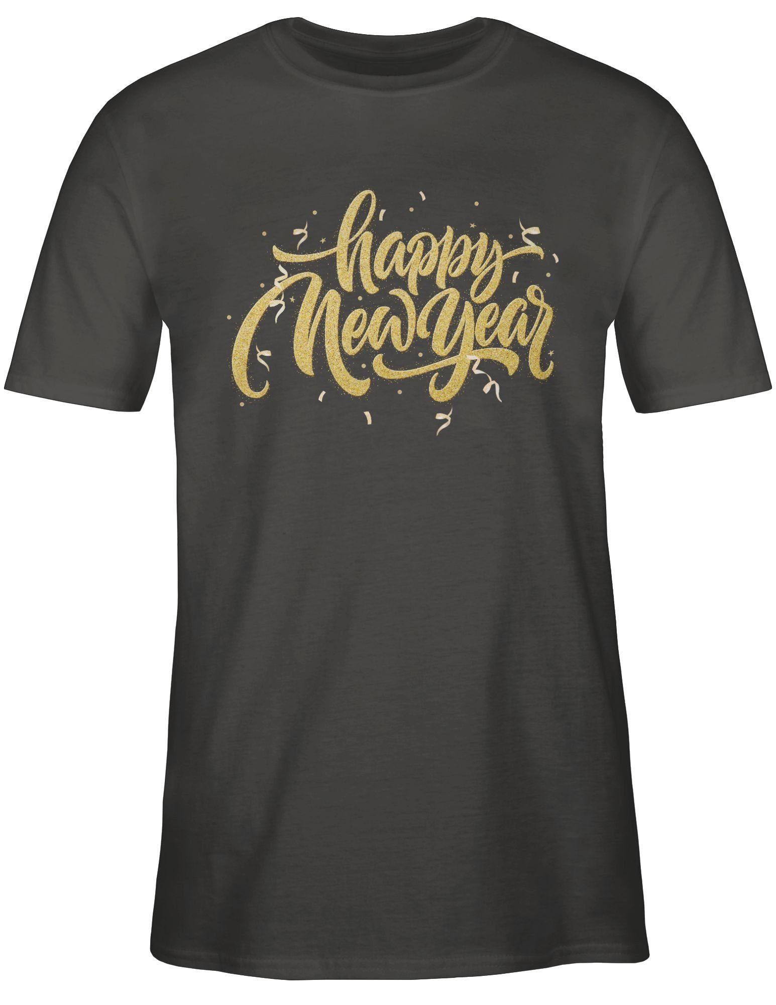 Shirtracer T-Shirt Happy New Year I Frohes Neues Jahr I Silvester I Jahreswechsel Silvester Erwachsene