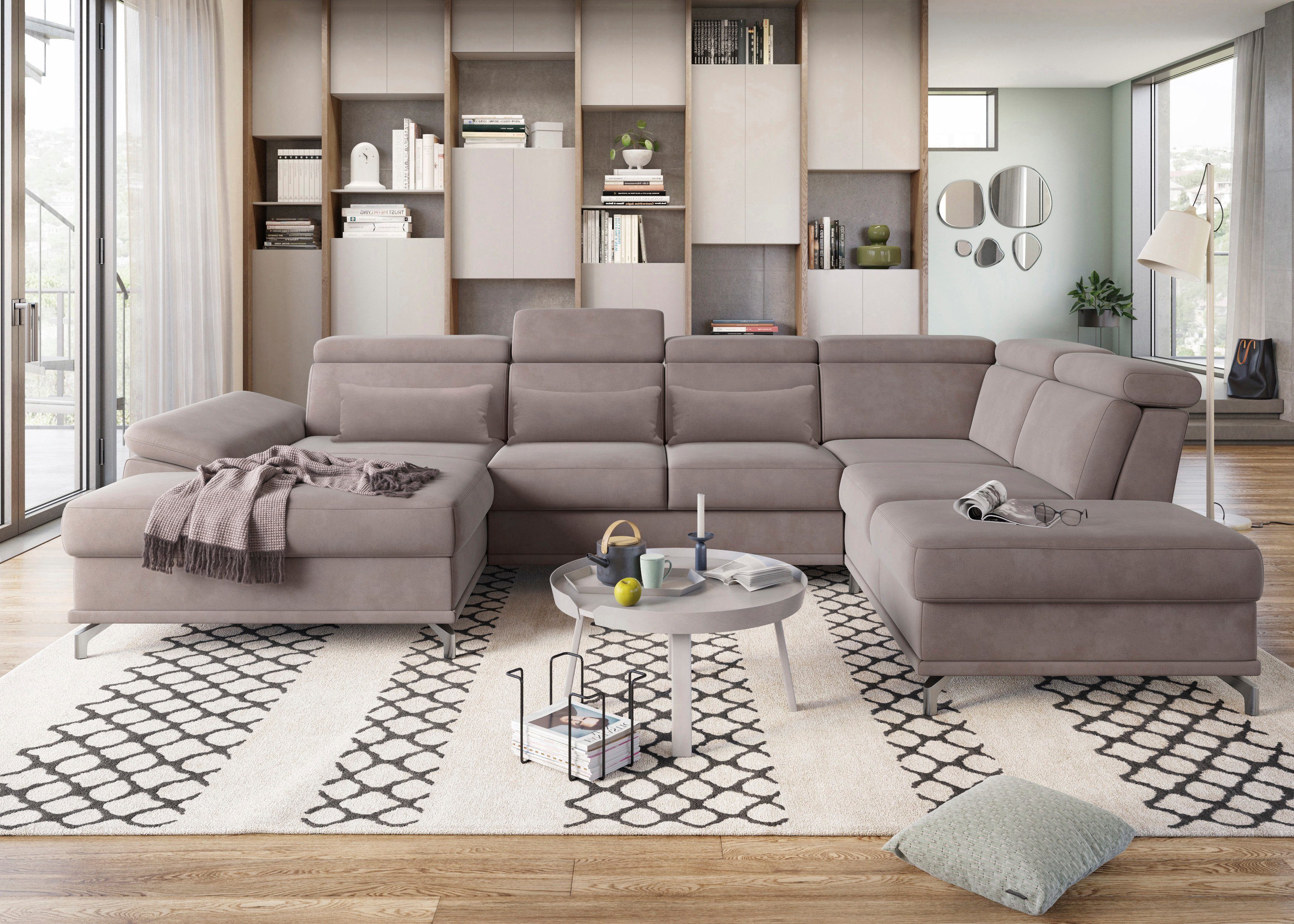 sit&more Wohnlandschaft "Cabrio U-Form, mit Sitztiefenverstellung, Arm- und günstig online kaufen