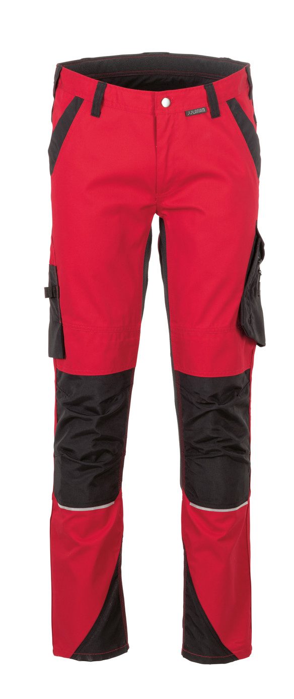 Planam Arbeitsbundhose PLANAM Herren Bundhose NORIT 4-Wege-Stretch Rot/Schwarz