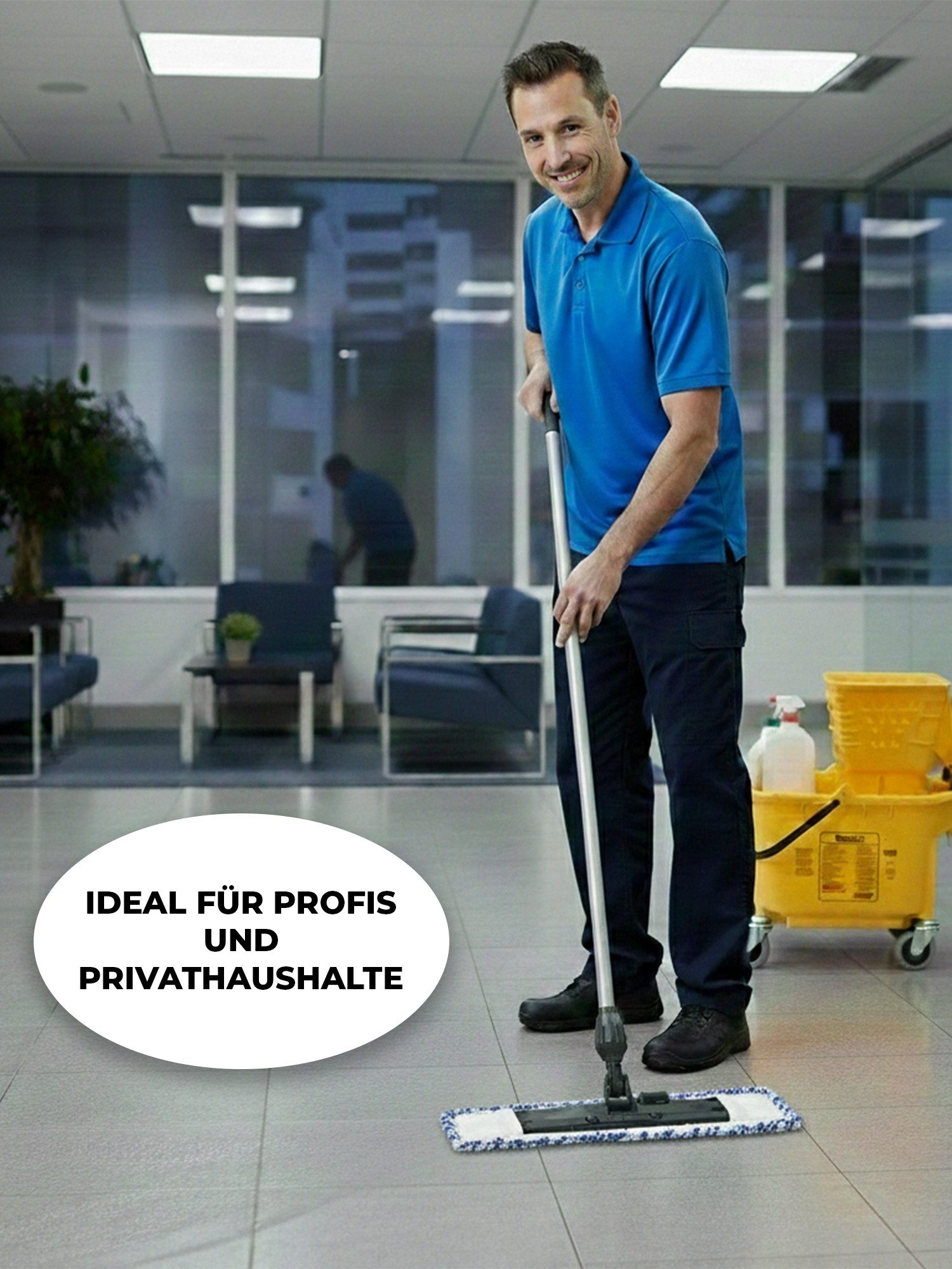 Moppland Mikrofaser Wischbezug Profi 40cm/50cm – Ersatzbezug Waschbar bis 90°C Wischmopp-Ersatzkopf (50, Einzelartikel, 10-tlg., Wischmopp Ersatzbezug, Waschbar bis 90°C, saugstark, langlebige, wiederverwendbar, reusable)