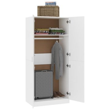 vidaXL Kleiderschrank Kleiderschrank Weiß 8052180 cm Spanplatte