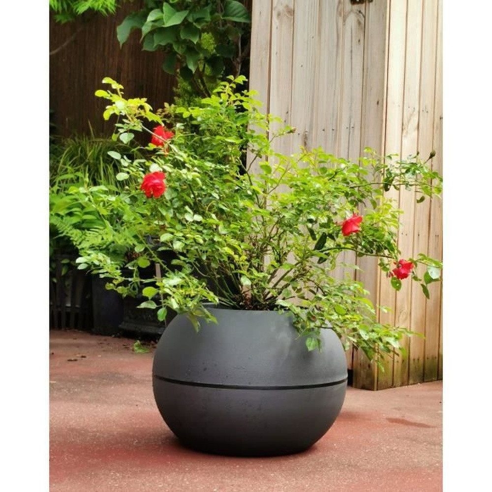 Riviera System Pflanzschale RIVIERA - Kugelförmiger Blumentopf - D40 - Grau