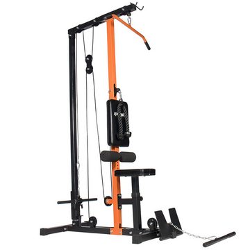 SportPlus Heimtrainer SP-HG-009, SP-SUB-019, SP-HG-020 (3-tlg), SportPlus Kraft Bundle, Lat-Pull Tower, Exercise Bench, Power Cage