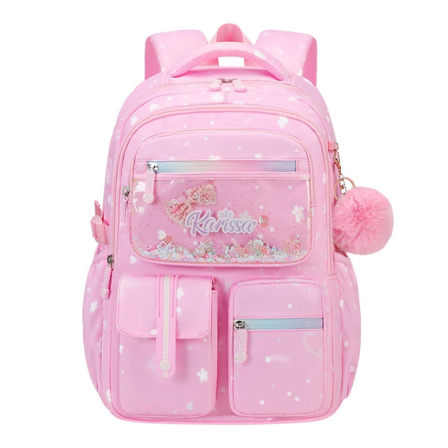 LuxusKollektion Schulrucksack Mädchenrucksack, Rosa, Diebstahlschutz