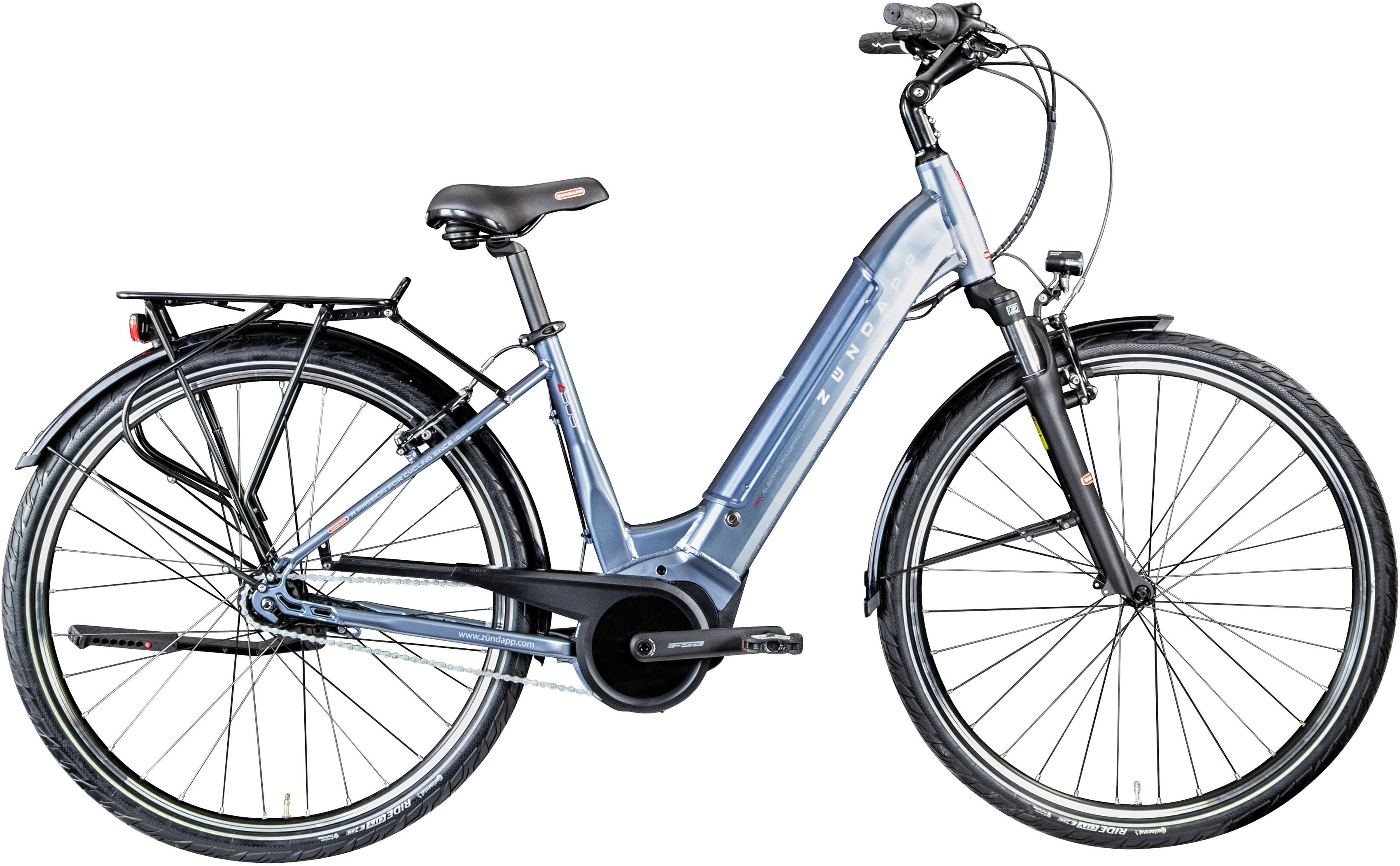 Zündapp E-Bike Cityrad Z909, 7 Gang Shimano Nexus Schaltwerk, Nabenschaltung, Mittelmotor, 400 Wh, Pedelec, Elektrofahrrad für Damen u. Herren
