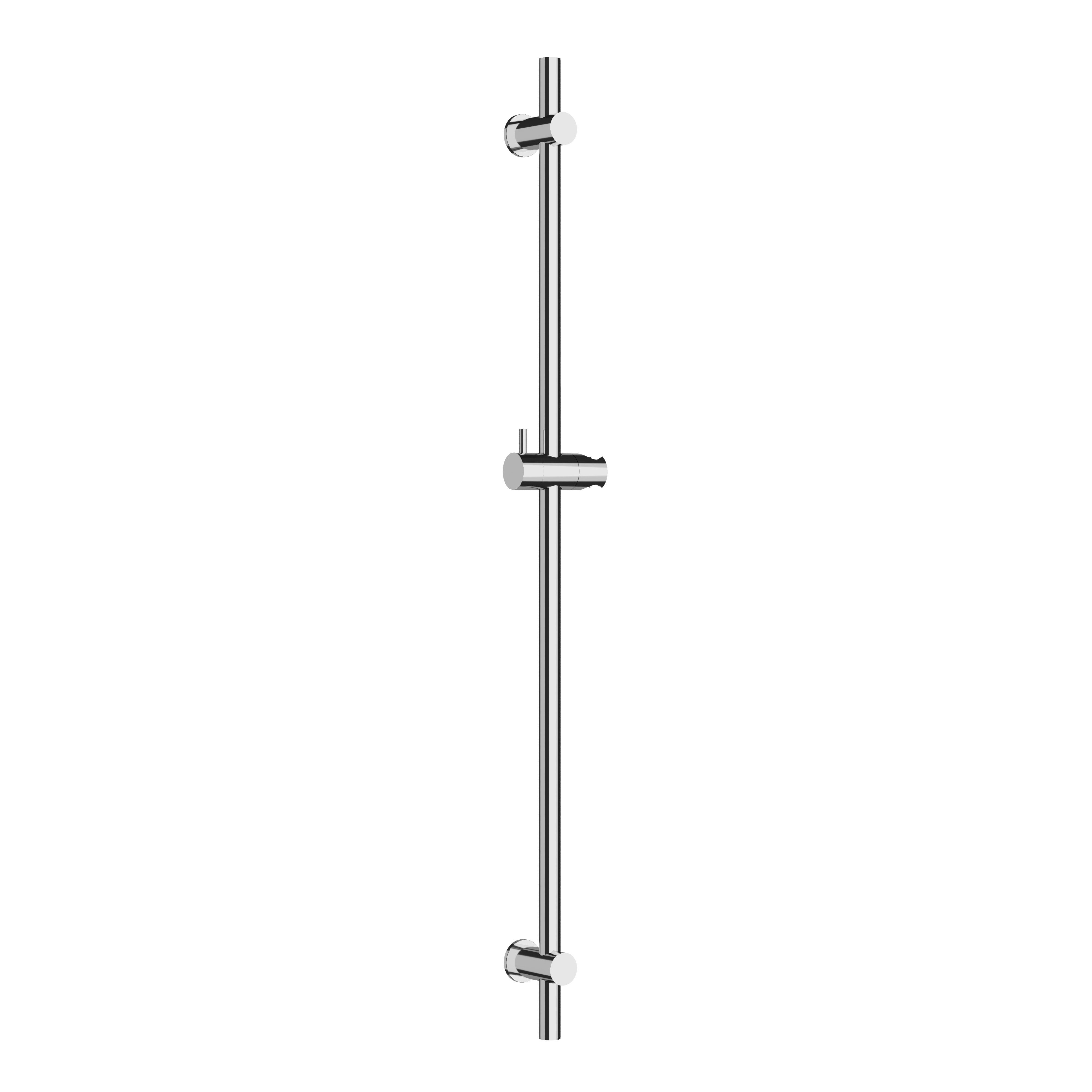 CHRIS BERGEN Duschstange Brausestange aus Metall mit variabler Halterung Länge: 90 cm, in Chrom und Schwarz matt