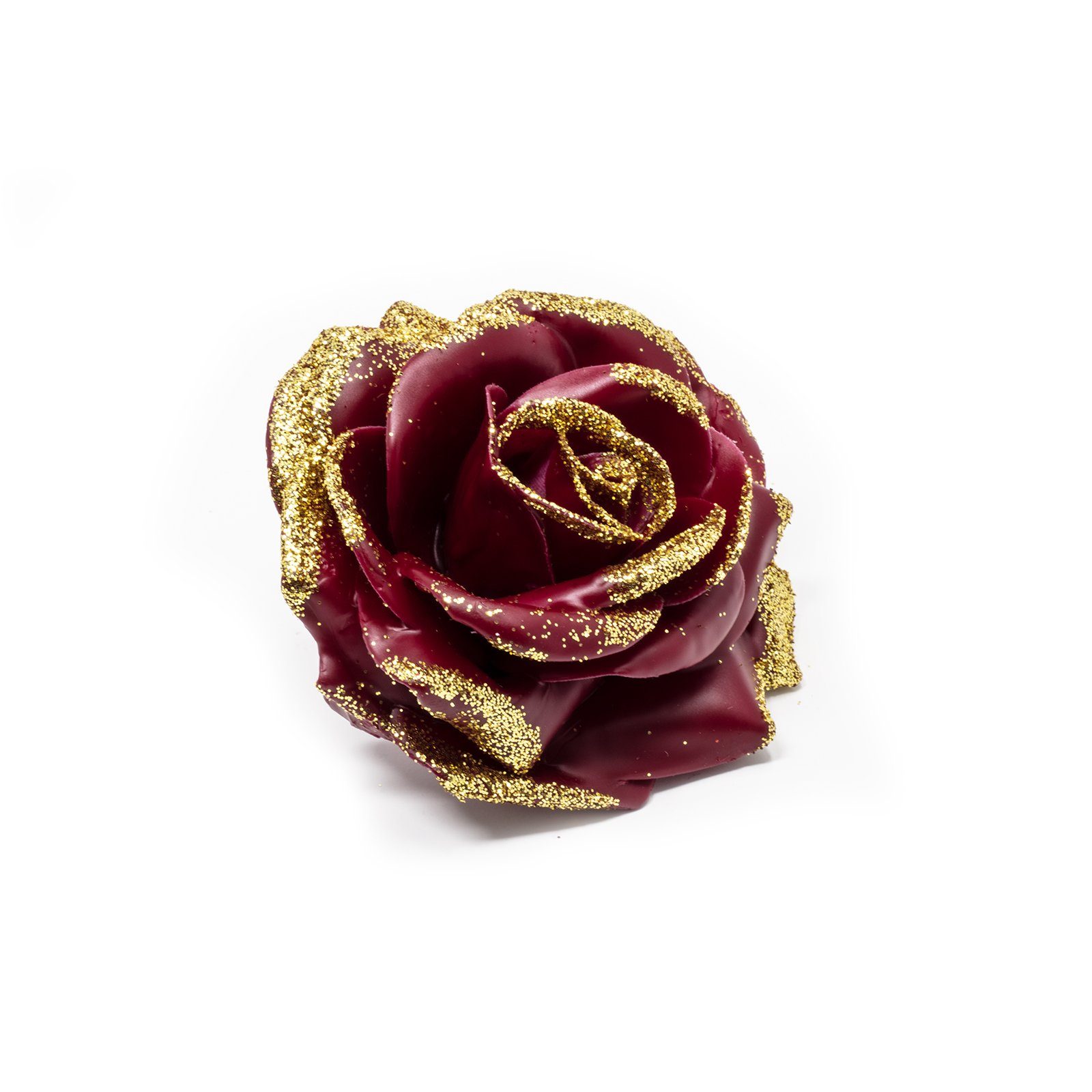 Trockenblume 10er-Set Wachsrose - Diamond Gold, Primera, Höhe 20 cm
