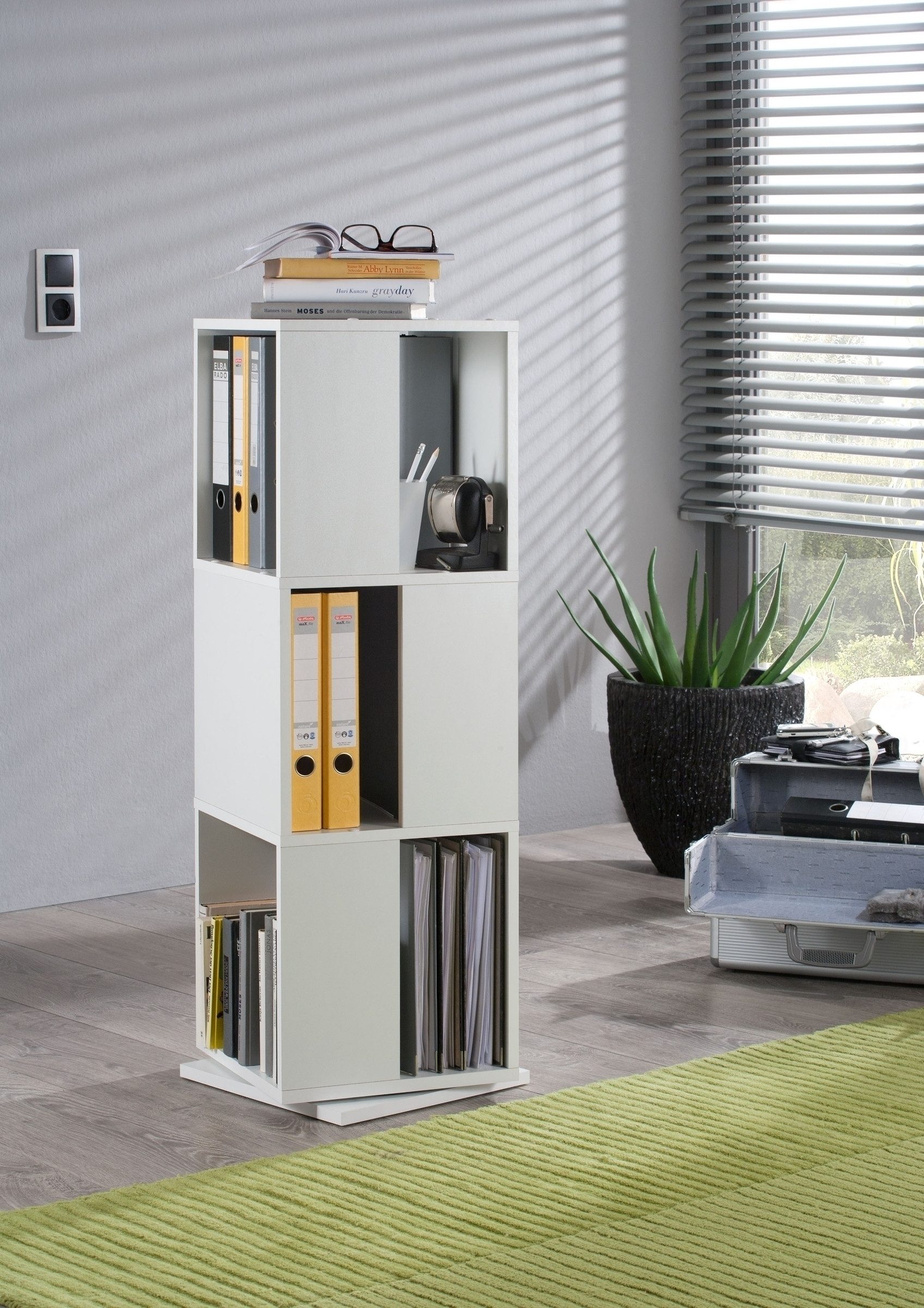 PREISBRECHER Drehregal TOWER, in weiß - günstig online kaufen