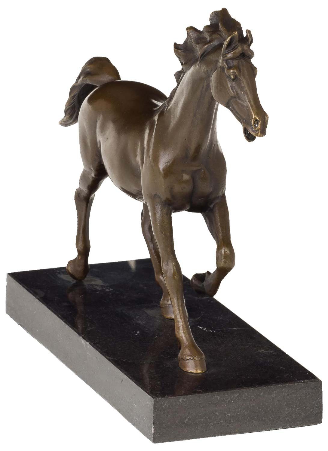 Antik-Stil - im 26cm Bronze Skulptur Statue Figur Bronzeskulptur Skulptur Aubaho Pferd