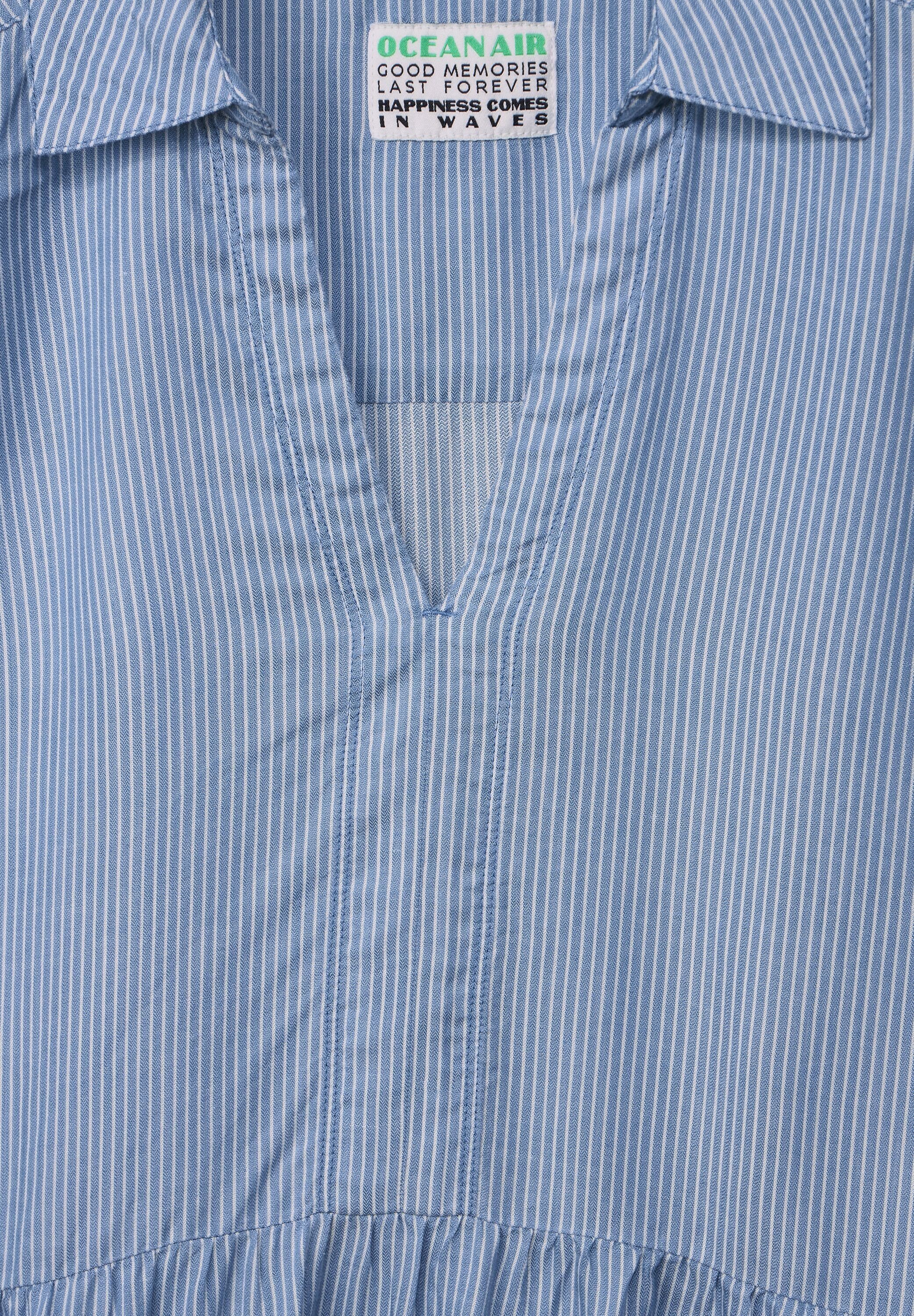 Cecil Sommerkleid Cecil Lyocell Streifenkleid Mid Wash (1-tlg) Nicht in Vorhanden Blue