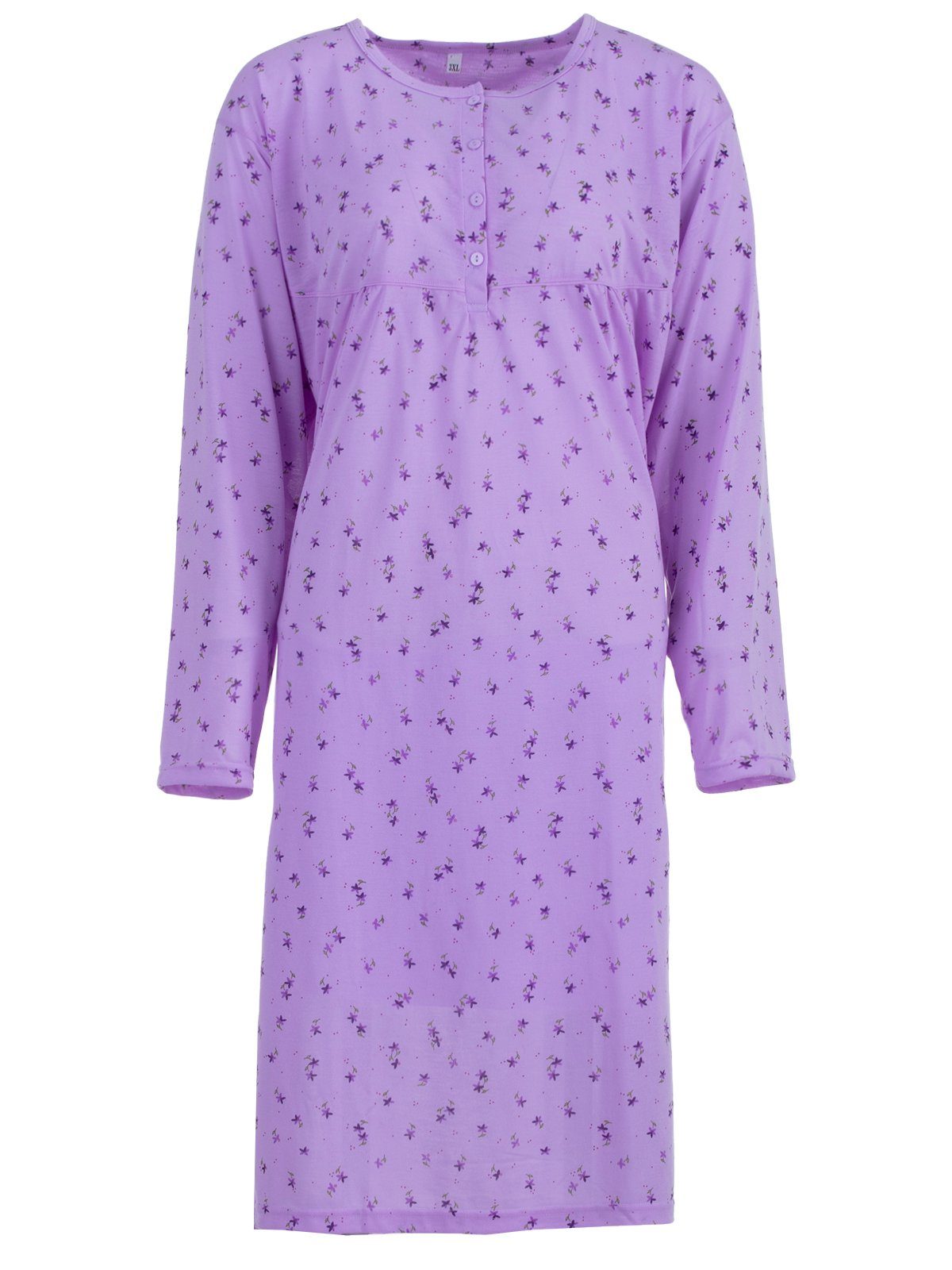Lucky Nachthemd Nachthemd Langarm - Blüten 3XL-6XL günstig online kaufen