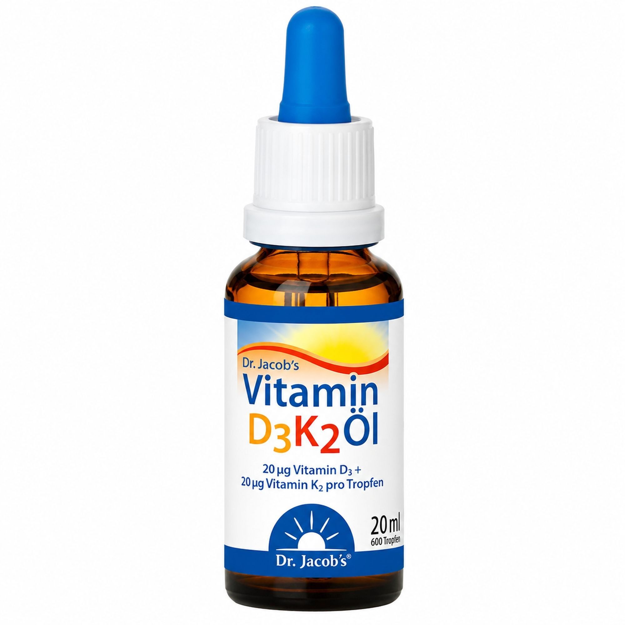 Dr. Jacob's Medical VITAMIN D3K2 Öl 800 I.E.+20 μg D3+K2 Tropfen