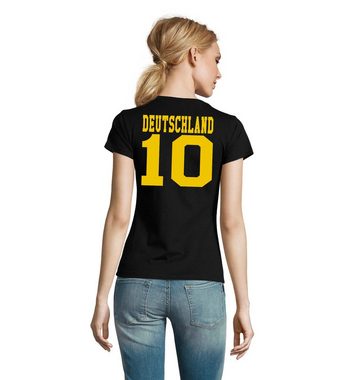 Blondie & Brownie T-Shirt Damen Deutschland Germany Sport Trikot Fußball Weltmeister WM EM