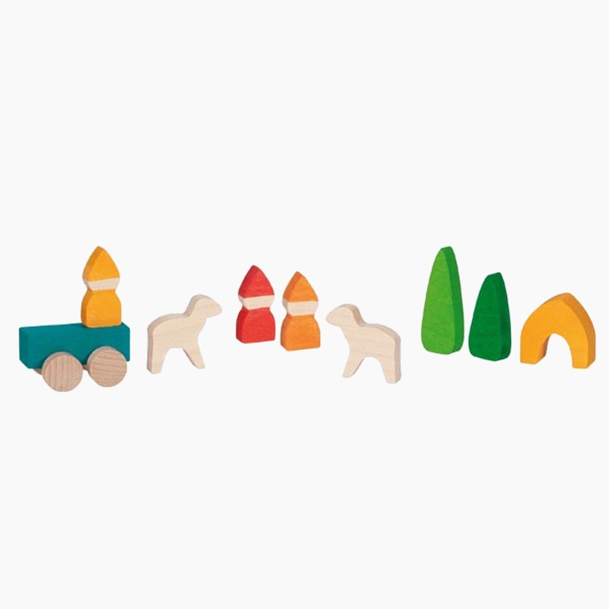 goki Bausteine Mein kleines Dorf Spielbausteine, (packung, 25 St., set), bestens geeignet für freies Spielen