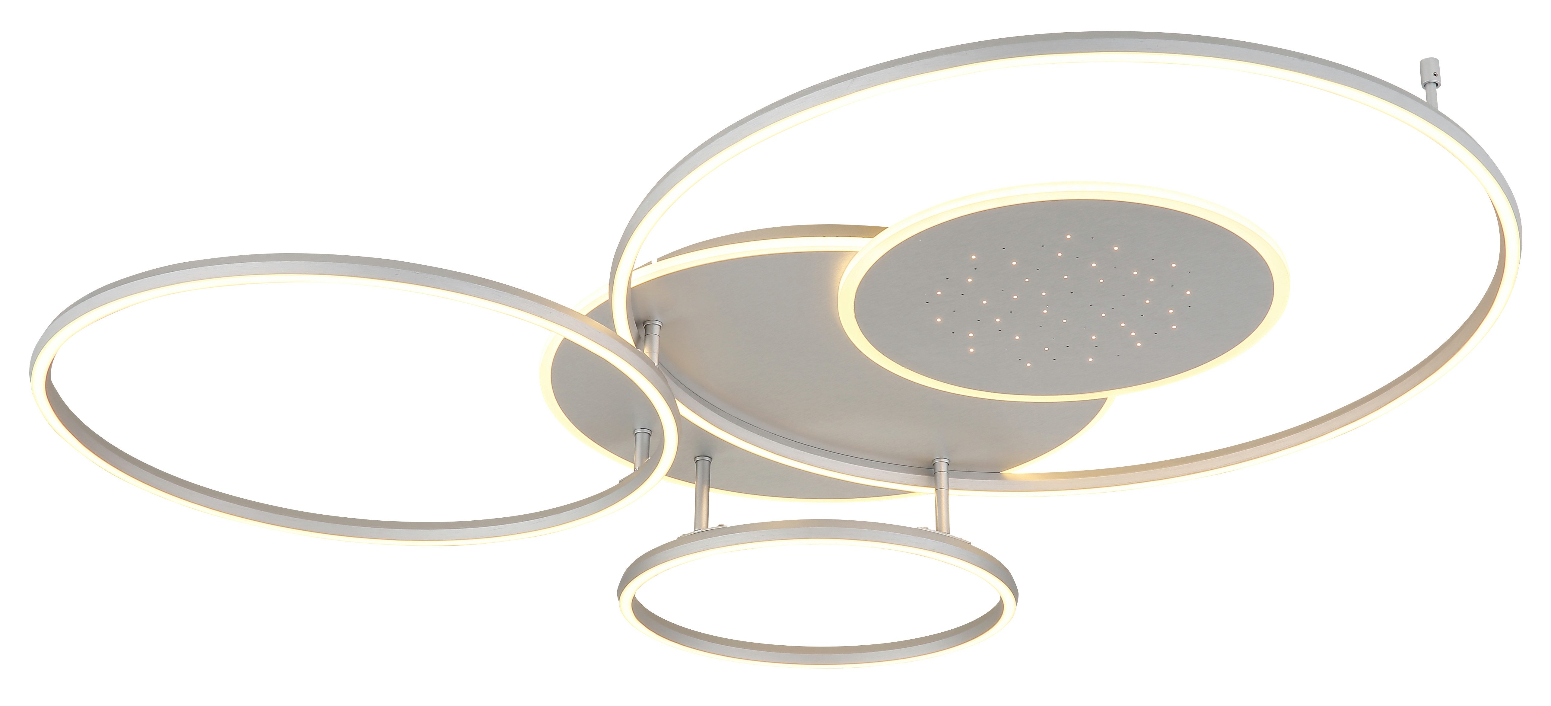 GLOBO LIGHTING Deckenleuchte JOHNSON, LED fest integriert, Smarte LED-Deckenleuchte, dimmbar, Fernbedienung, flexibel