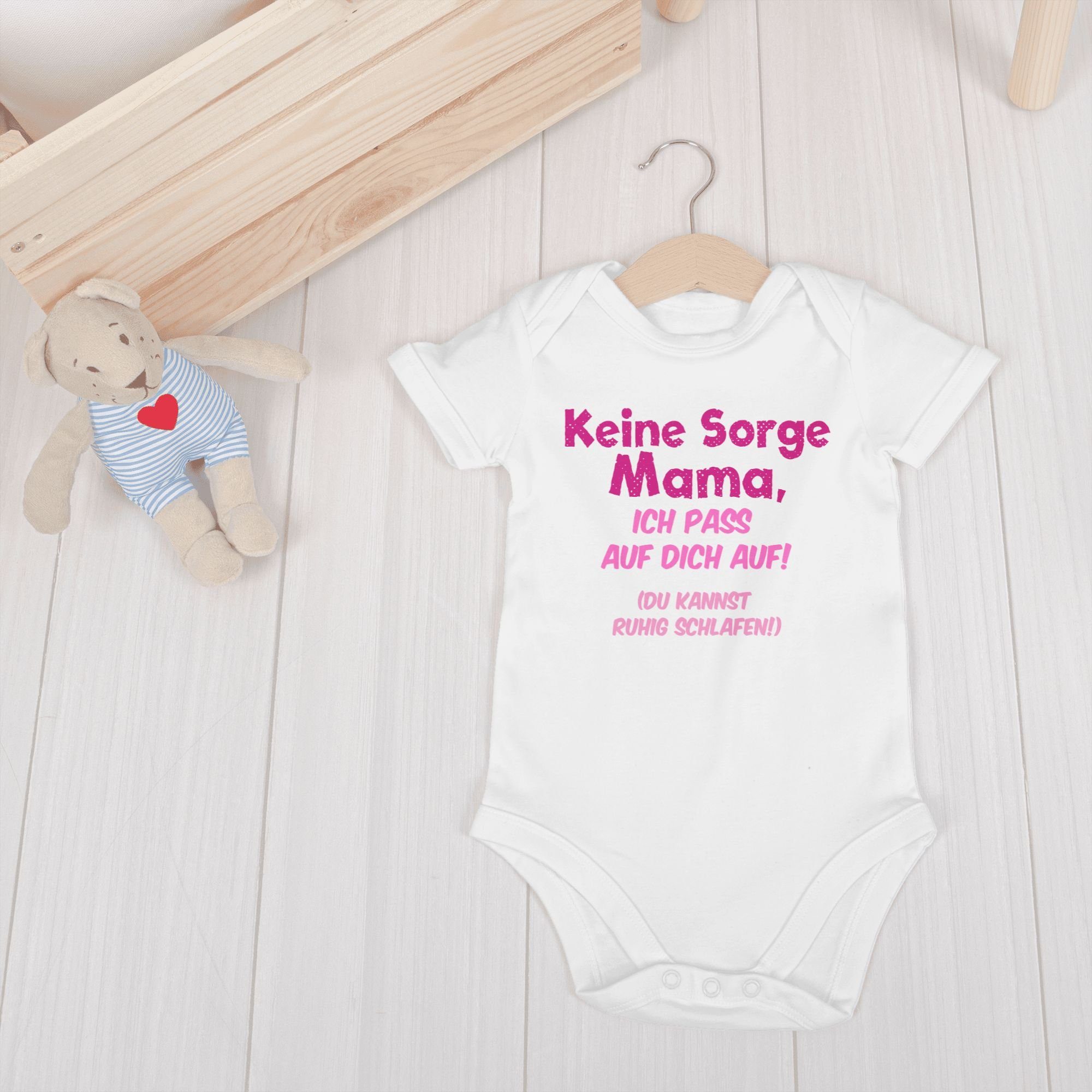 Shirtracer Shirtbody Keine Sorge Mama, ich pass auf dich auf! Du kannst ruhig schlafen! Strampler Baby Mädchen & Junge – Bild 4 von 5