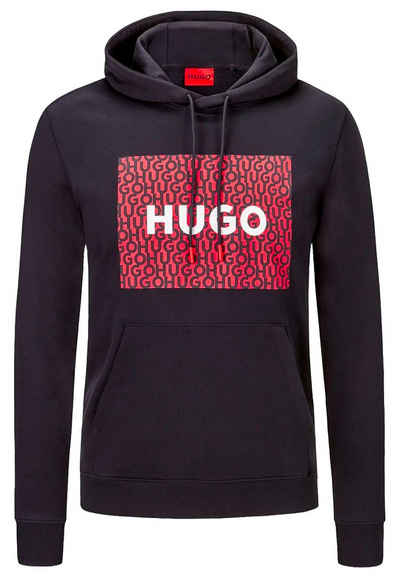 HUGO Hoodie »Dreeman Pullover« mit Kängurutasche und Logoprint