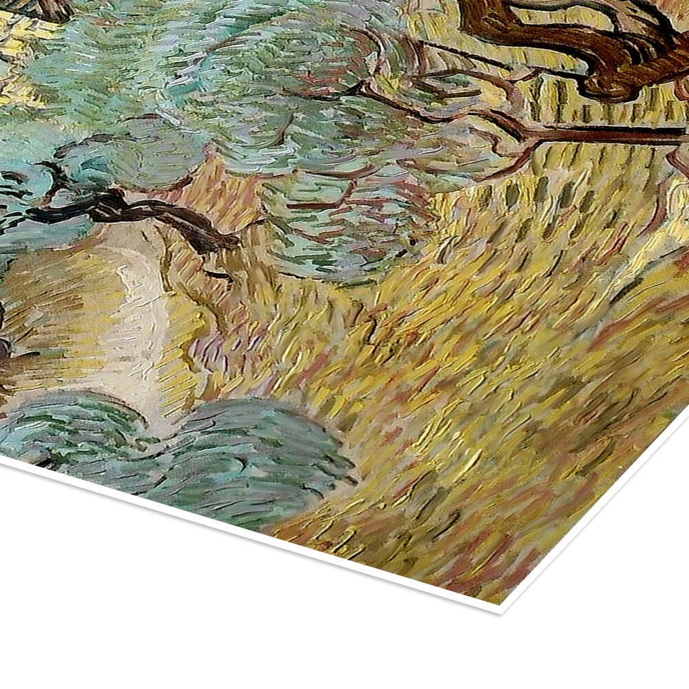 Posterlounge Wandbild Weißes Bauernhaus zwischen Olivenbäumen, 1889, Vincent van Gogh, erhältlich als Poster, Leinwandbild, Wandsticker oder Acrylglasbild