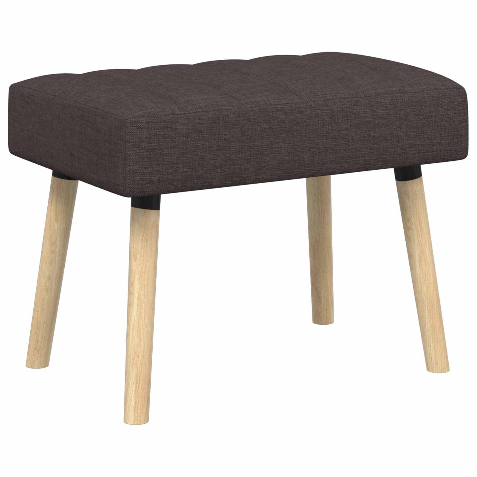 vidaXL Sitzbank Kanalgepolsterte Bank Dunkelbraun 60 x 40 x 45 cm Stoff (1-St)