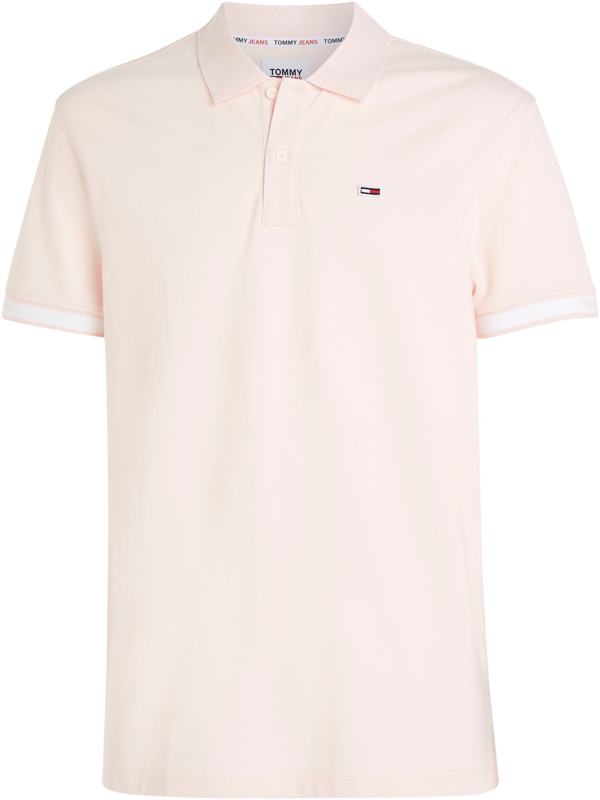 Tommy Jeans Poloshirt TJM CLSC ESSENTIAL mit FaintPink Logostickerei POLO