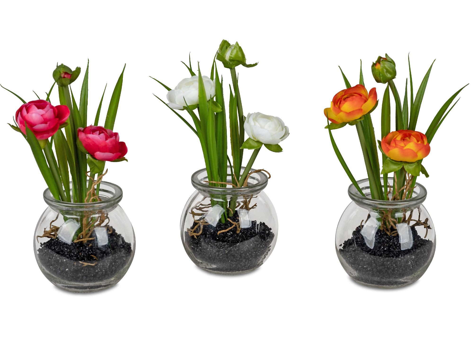 Kunstblume Mehrfarbig, Durchmesser 8 cm