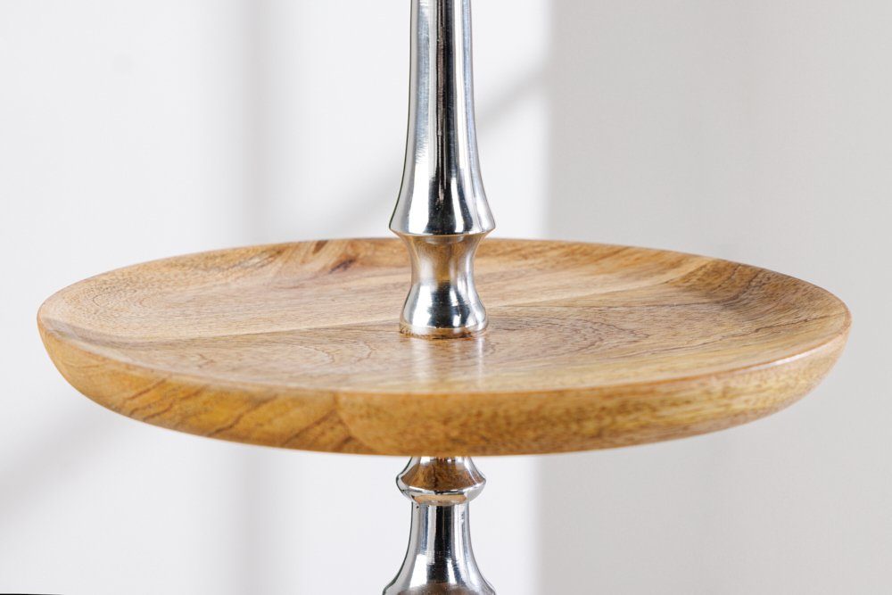 riess-ambiente Dekoetagere PURE NATURE 68cm natur / silber (Einzelartikel, 1 St), Wohnzimmer · Massivholz · Metall · 3-stöckig · Accessoires · Ständer – Bild 5 von 5